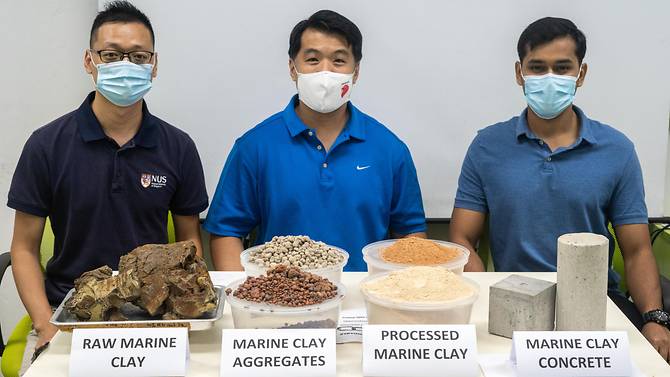 В Сингапуре используют отходы глины для производства бетона